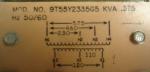 GE Transformer 9T55Y2335G5 label view